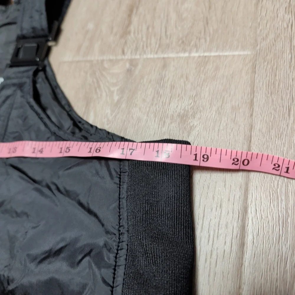 Vintage 90s Skier Snow Bibs Mens M Black Insulated Ski Pants Overalls Adjustable